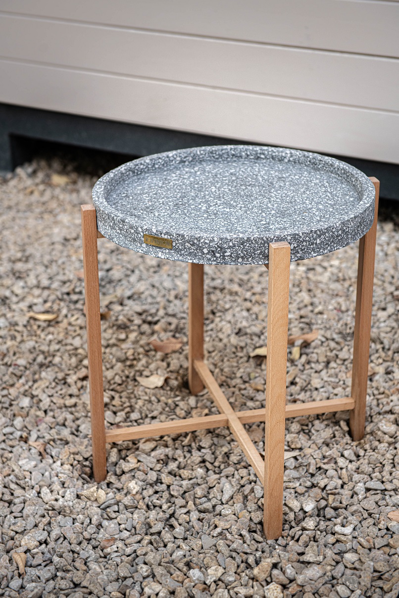 Anuk Terrazzo Side Table - ouch of Elegance with Recycled Stone 8