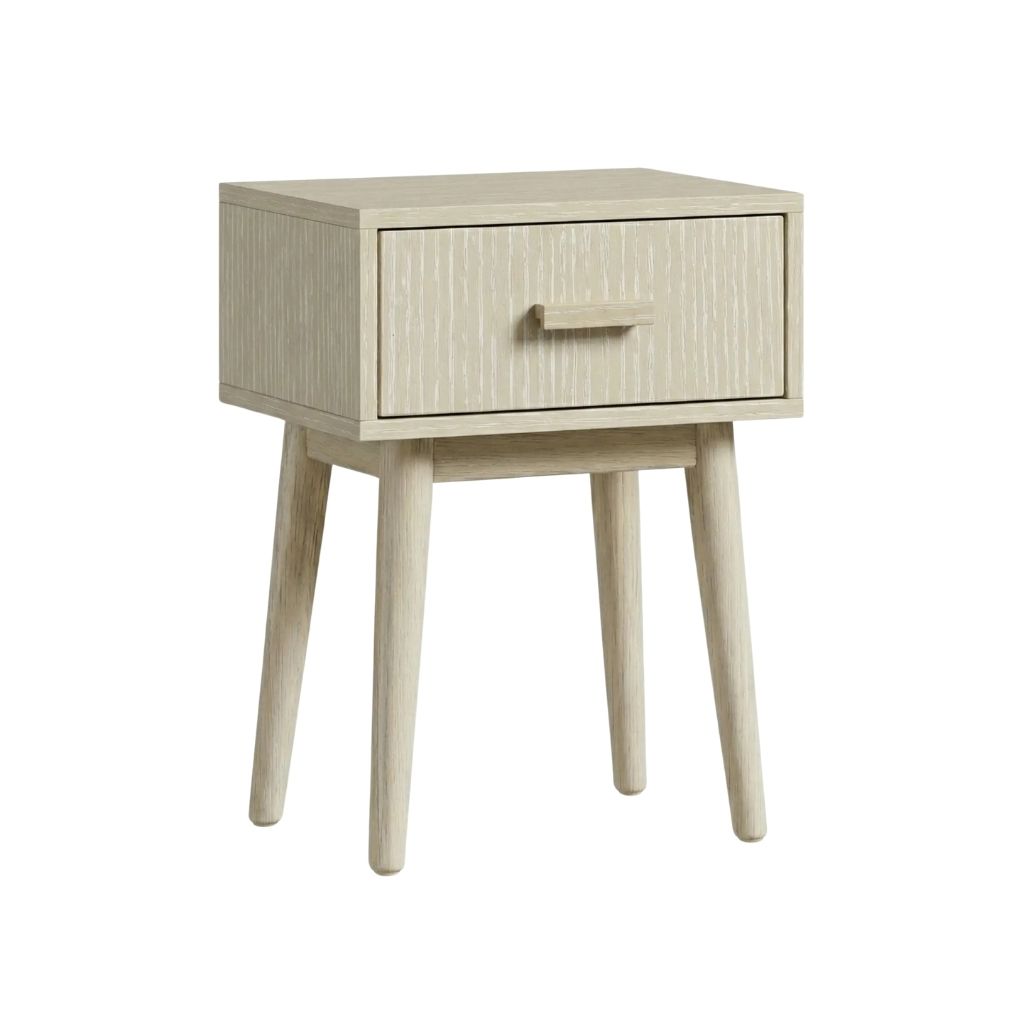 Alba Bedside Table With 1 Drawer & Slanted Legs 19