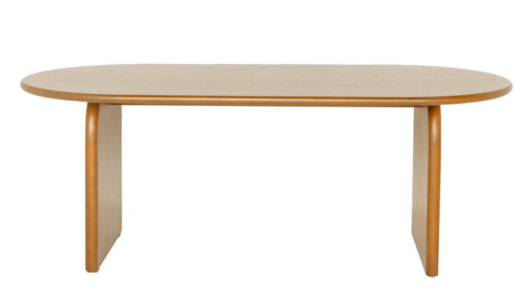 Maya  Oak Veneer Dining Table with Plywood Legs 4
