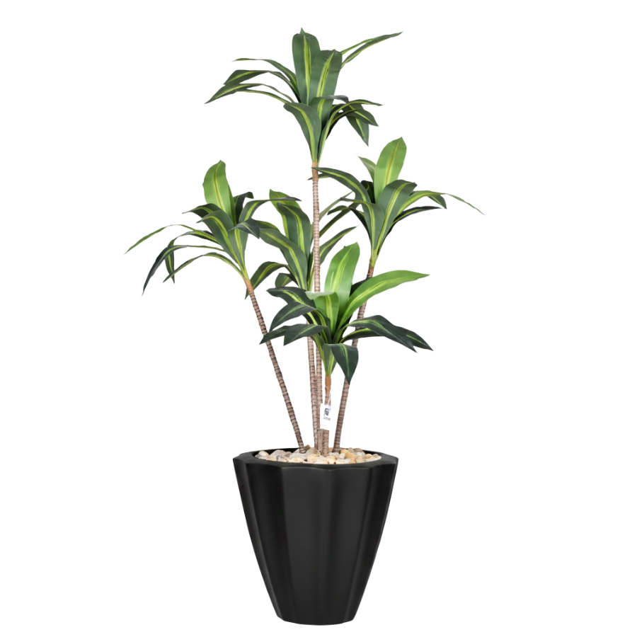 Artificial Dracaena Marginata in Terrazzo Planter