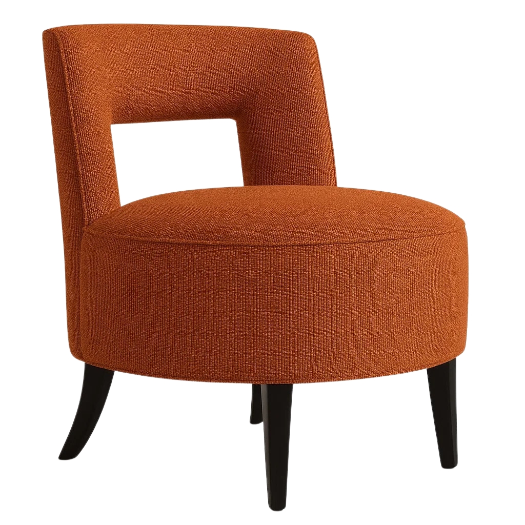 Viewfinder Upholstered Chair With Wooden Legs 3