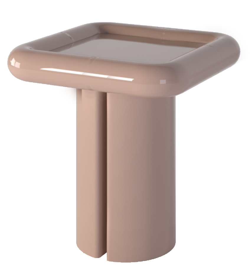 Bare Fiberglass Side Table