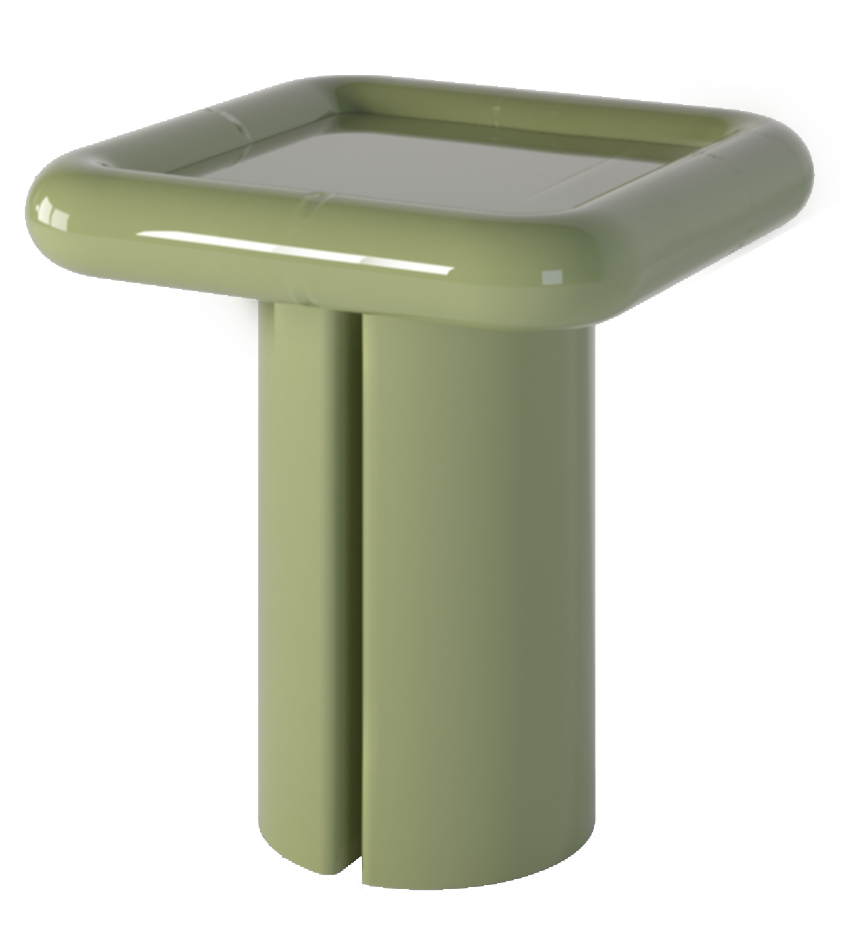 Bare Fiberglass Side Table