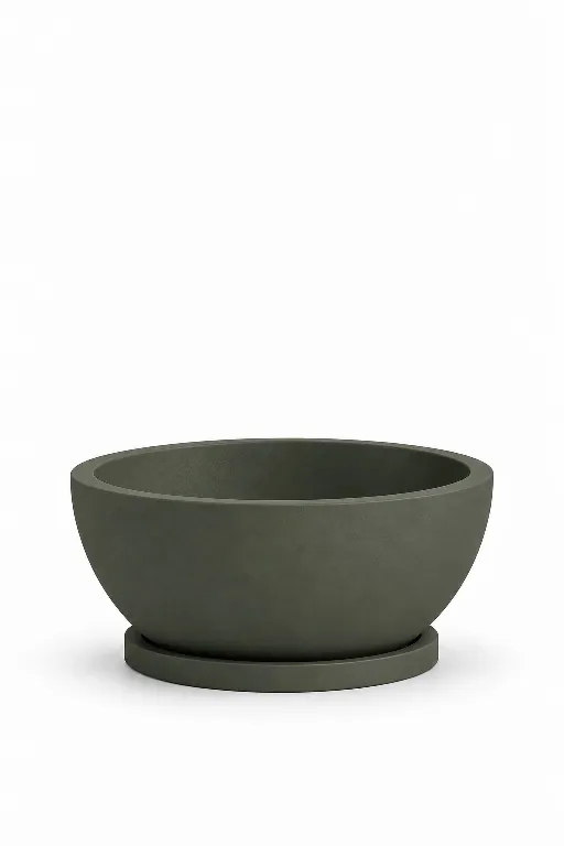 Orbit Bowl Fiberglass Planter