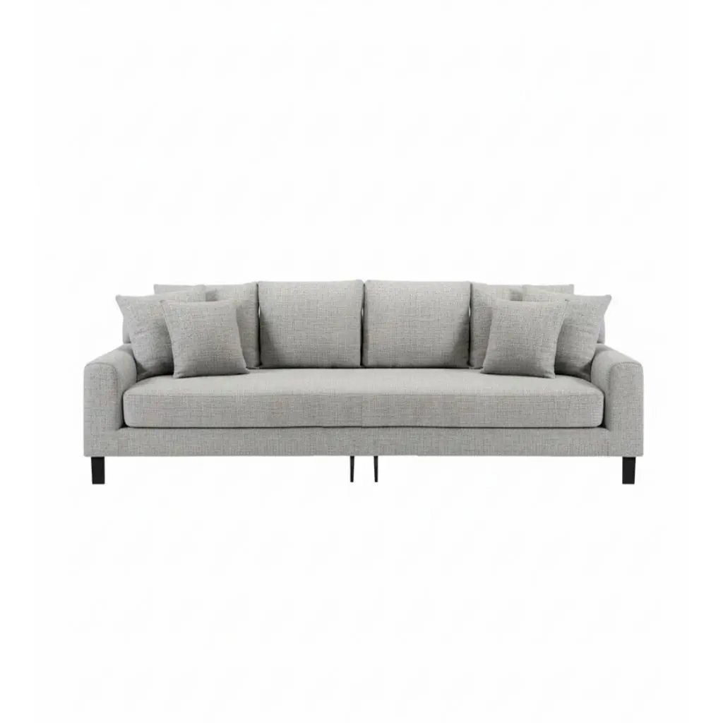 Alenny Three-Seater Couch With Sleek Black Legs