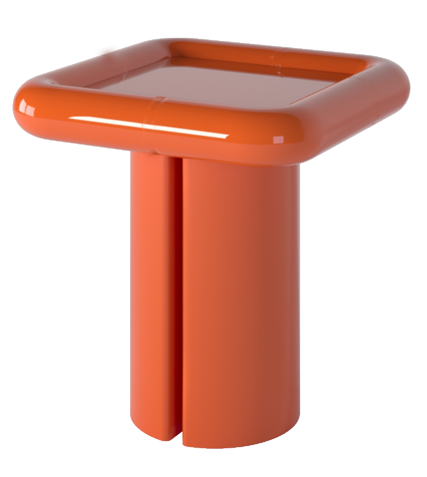 Bare Fiberglass Side Table