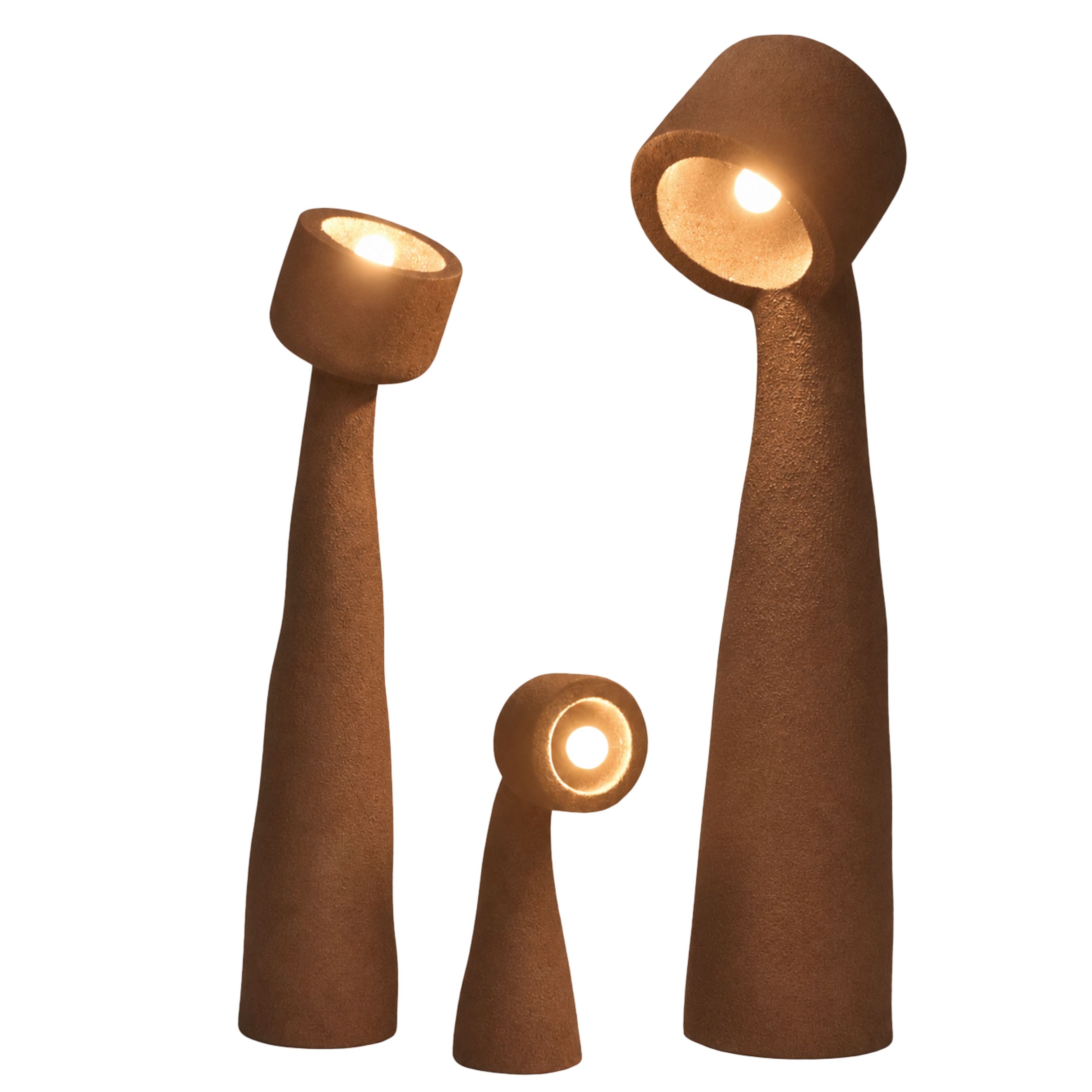 Halo Fiberglass Floor Lamp Set