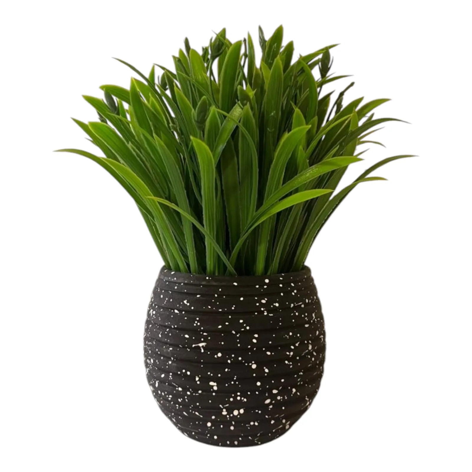 Artificial Grass Plants with Terrazzo Pot