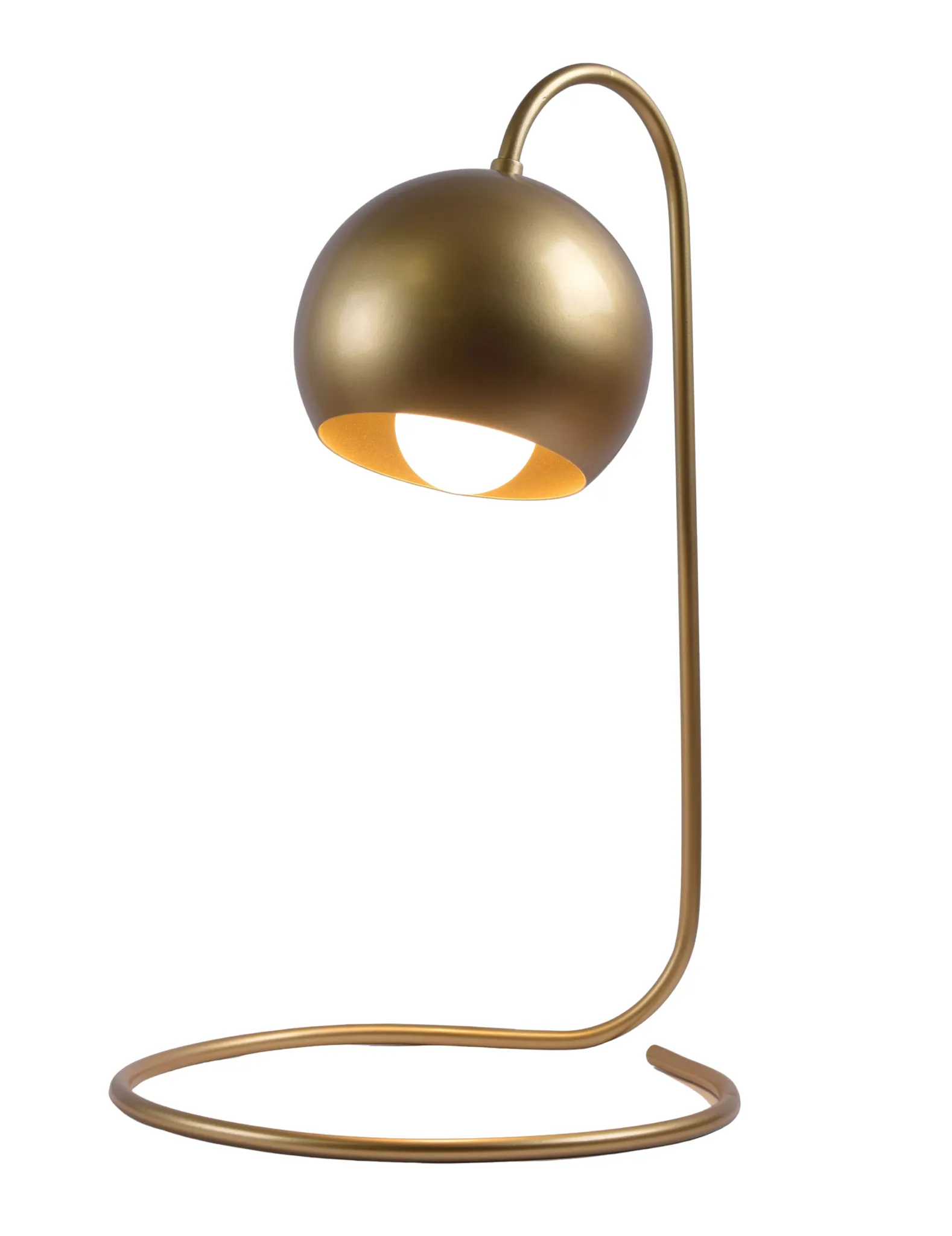 Curly Black Glossy Table Lamp