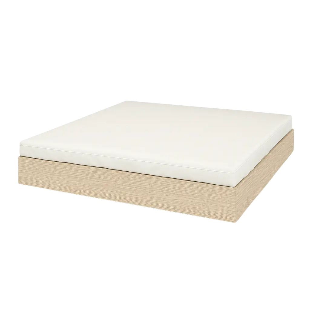 قاعدة سرير خشبية بصندوق تصميم بسيط