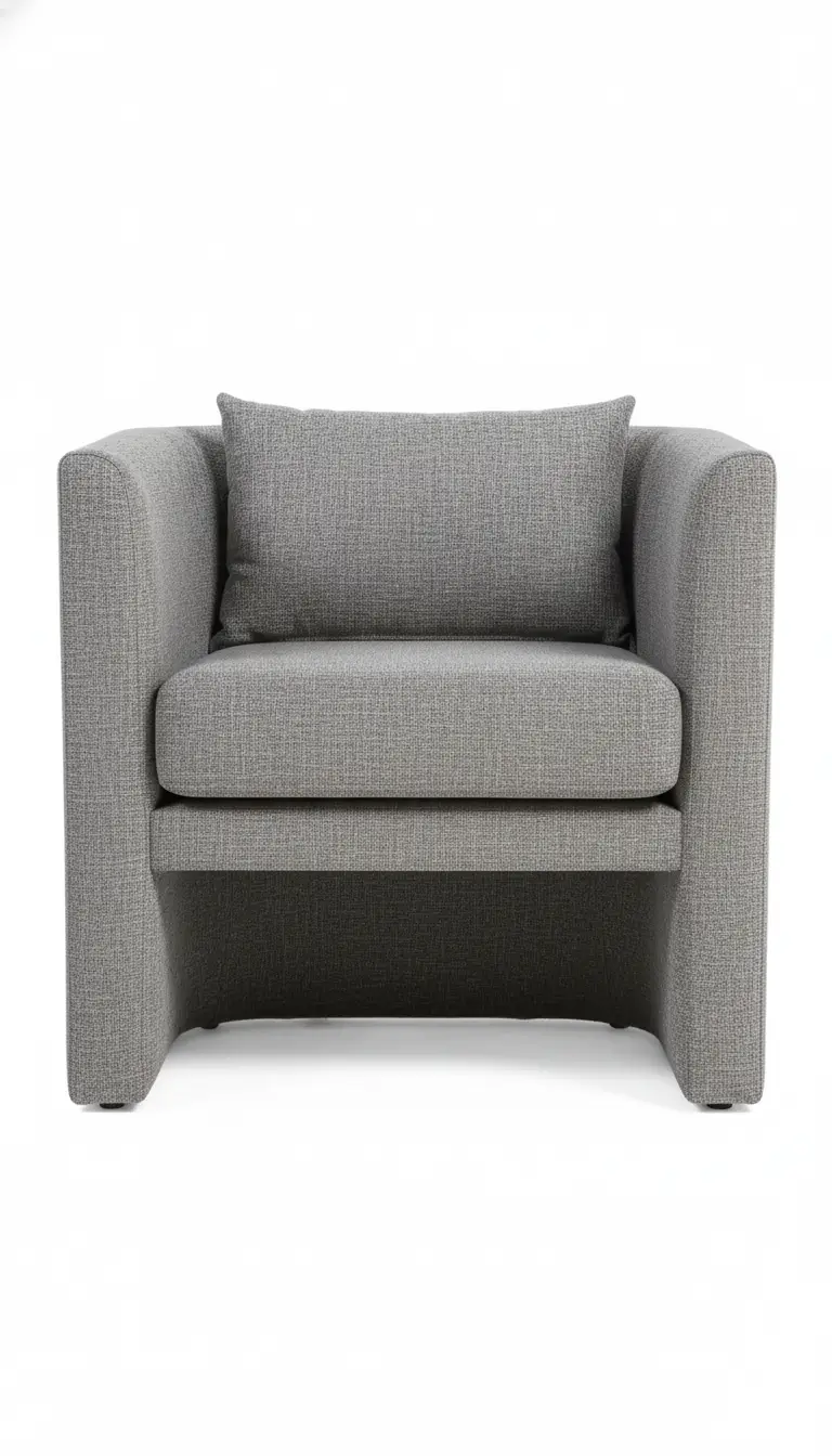 Barrel Upholstered Armchair 9
