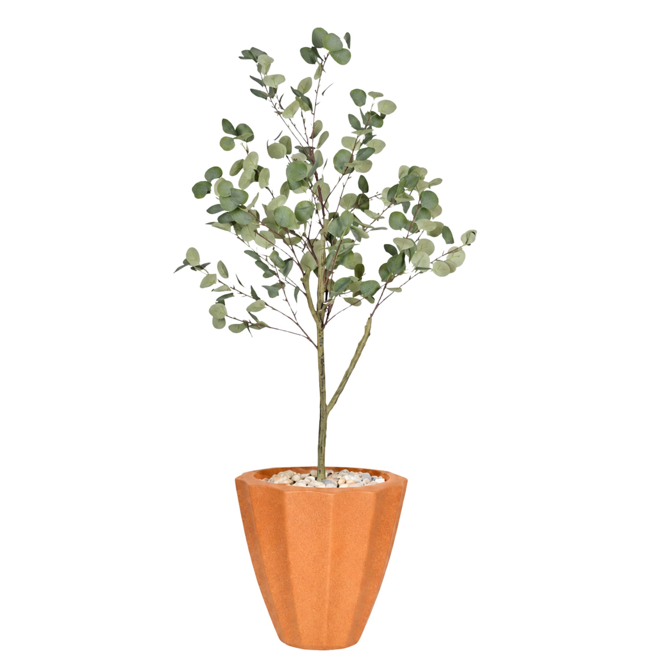 Artificial Eucalyptus Tree in Terrazzo Planter