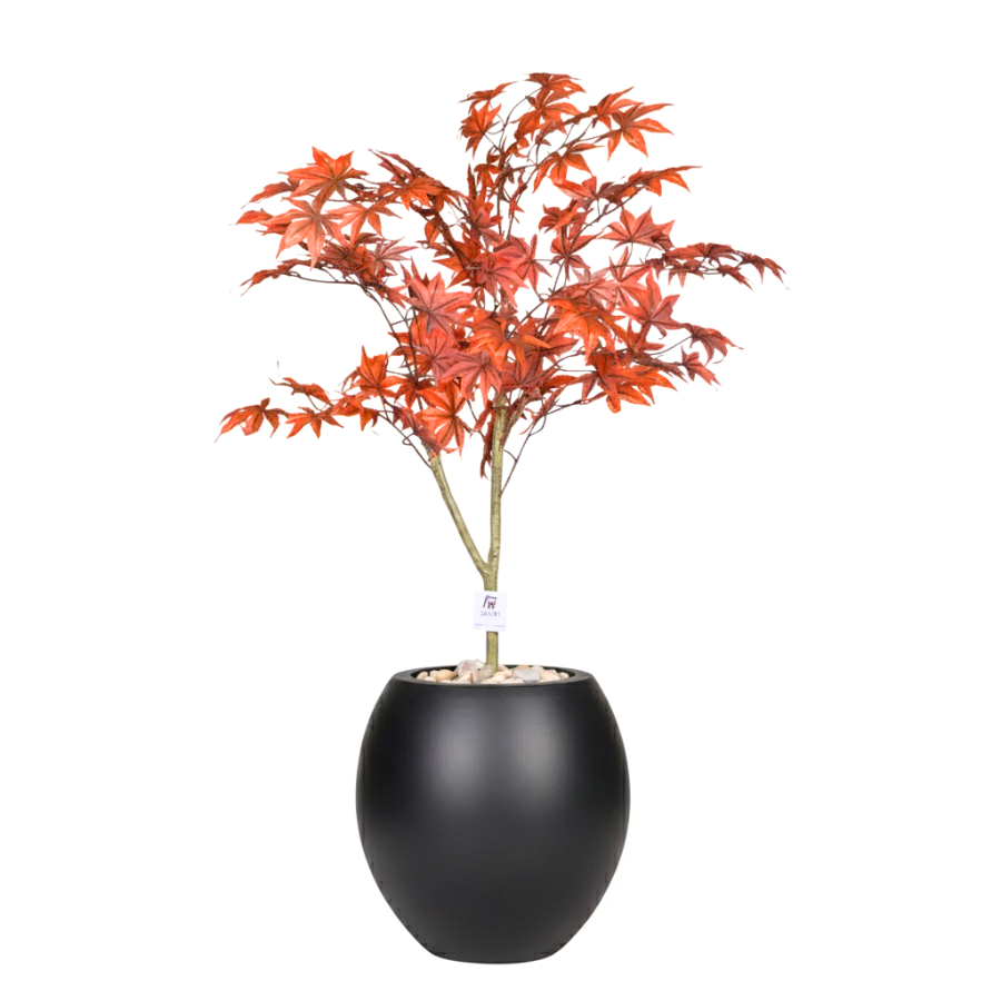 Artificial Red Maple Tree with Pot Pola