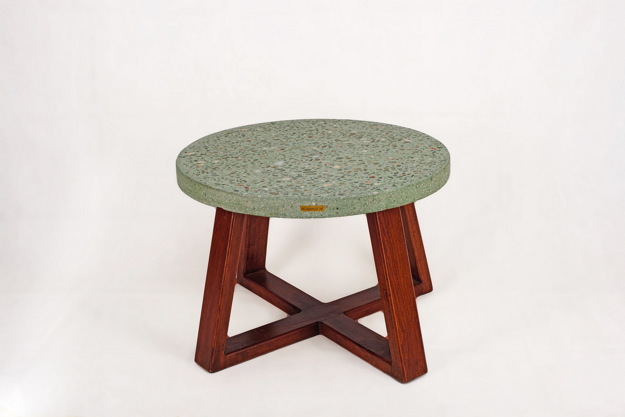 Babi Coffee Table -  Cast Stone Top and Solid Wood Base 9