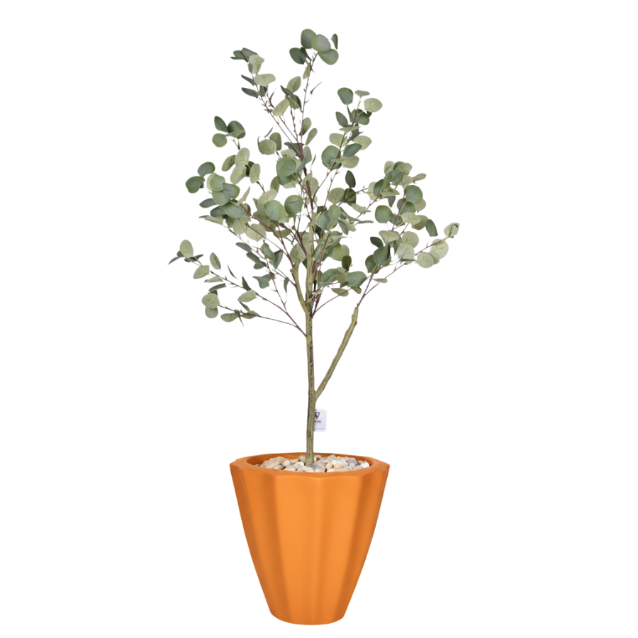 Artificial Eucalyptus Tree in Terrazzo Planter