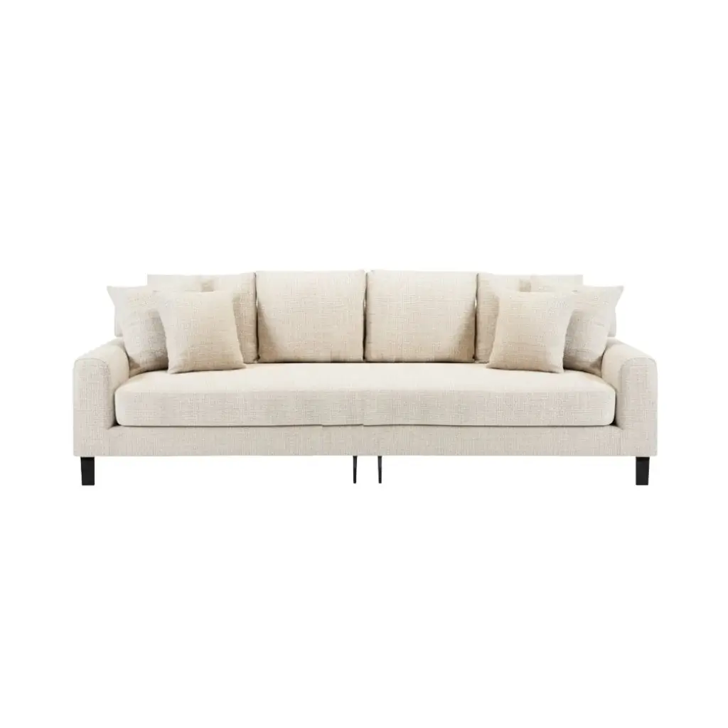 Alenny Three-Seater Couch With Sleek Black Legs