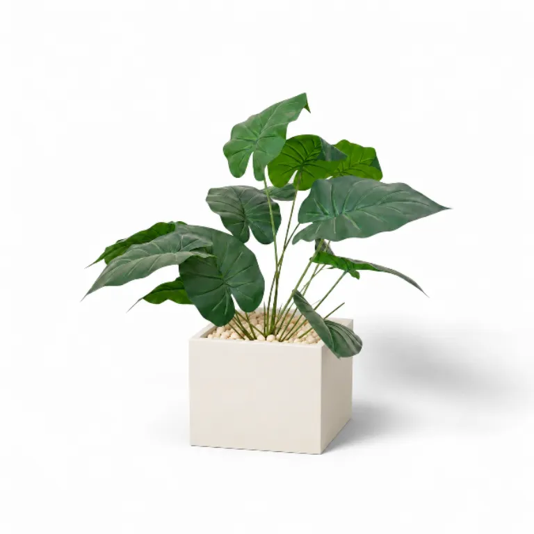 Artificial Queen Lily In Cube Pot