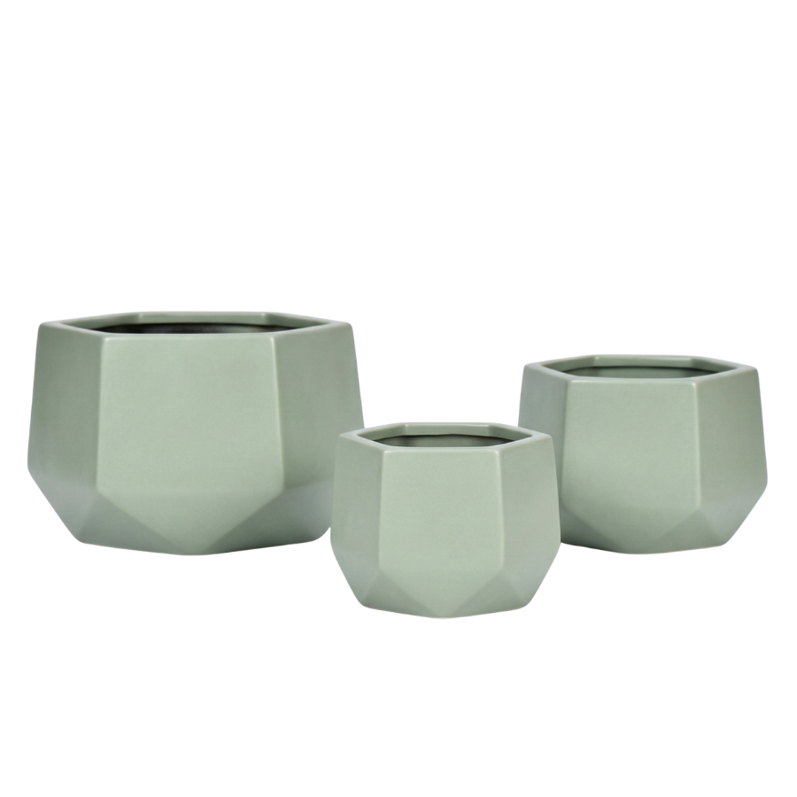Stellar Fiberglass Planter Set