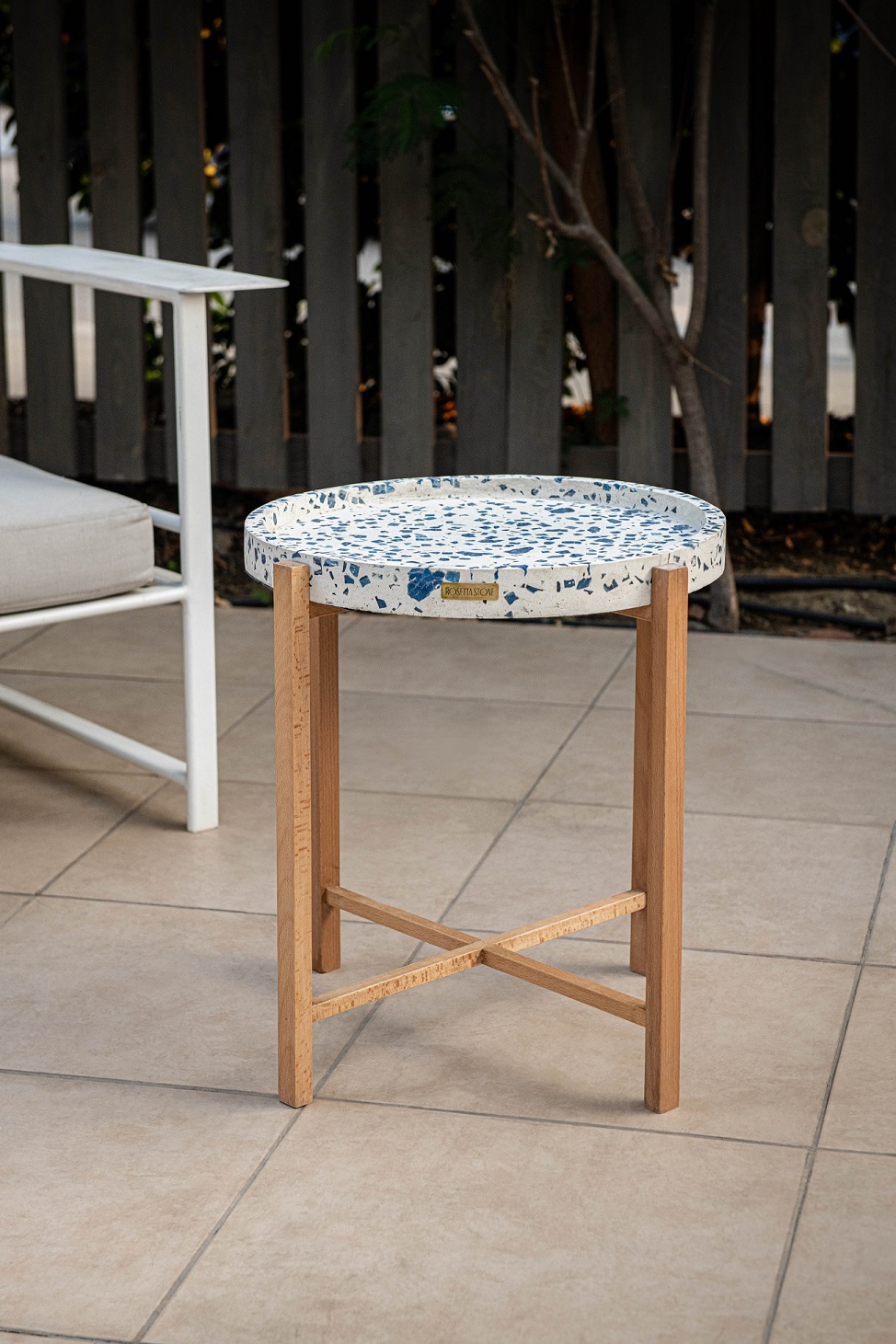 Anuk Terrazzo Side Table - ouch of Elegance with Recycled Stone 10