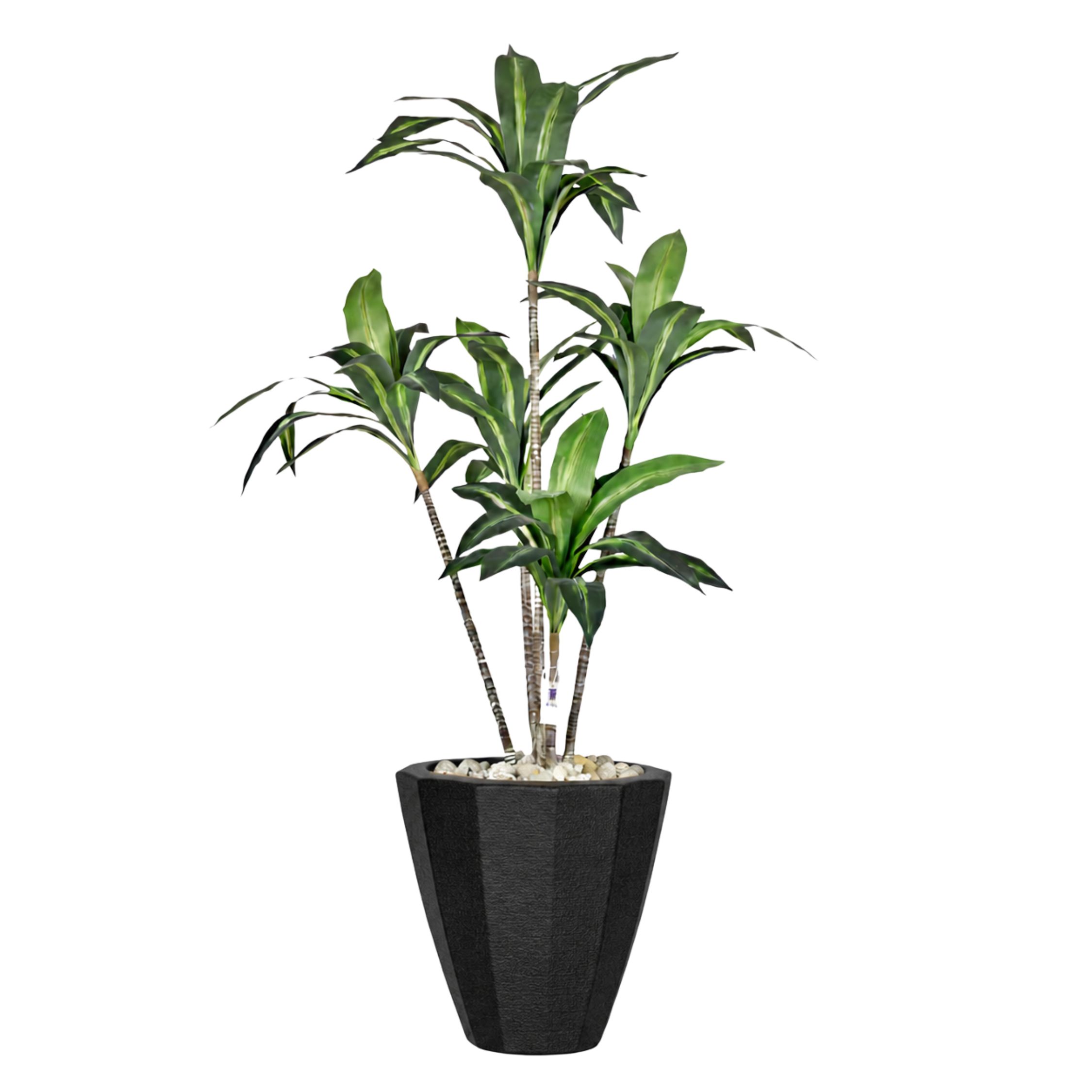 Artificial Dracaena Marginata in Terrazzo Planter