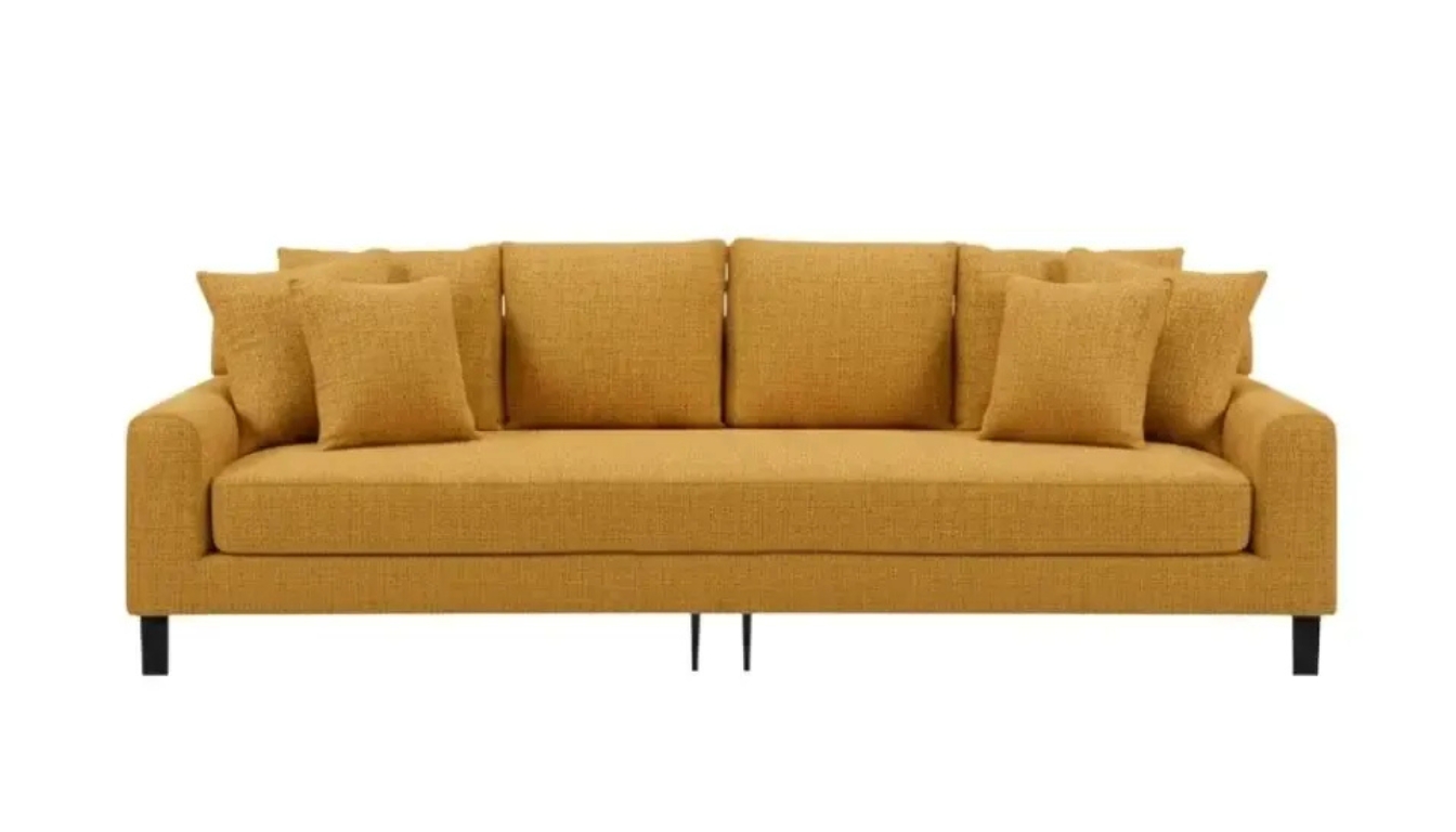 Alenny Three-Seater Couch With Sleek Black Legs