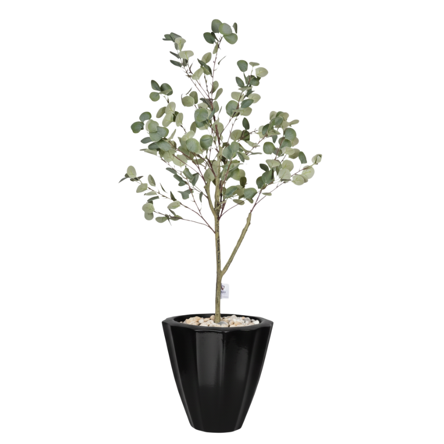Artificial Eucalyptus Tree in Terrazzo Planter