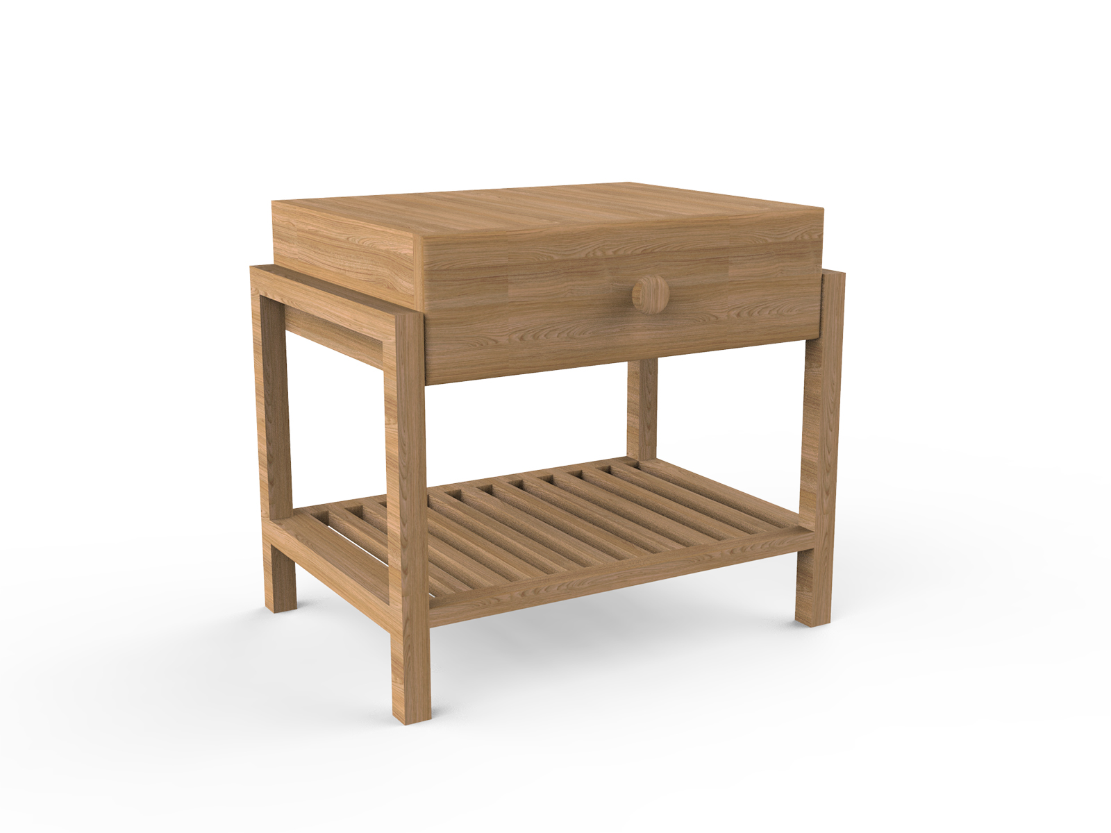 Oasis Commode – Natural Wood Nightstand