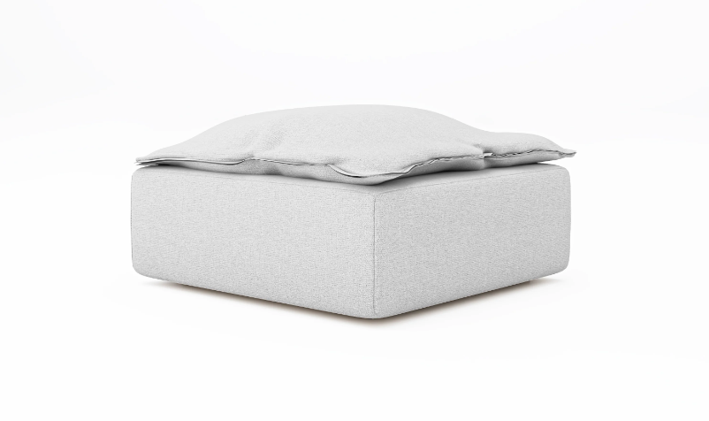 Cloud Haven Footstool - High Quality Upholstery - Square 6