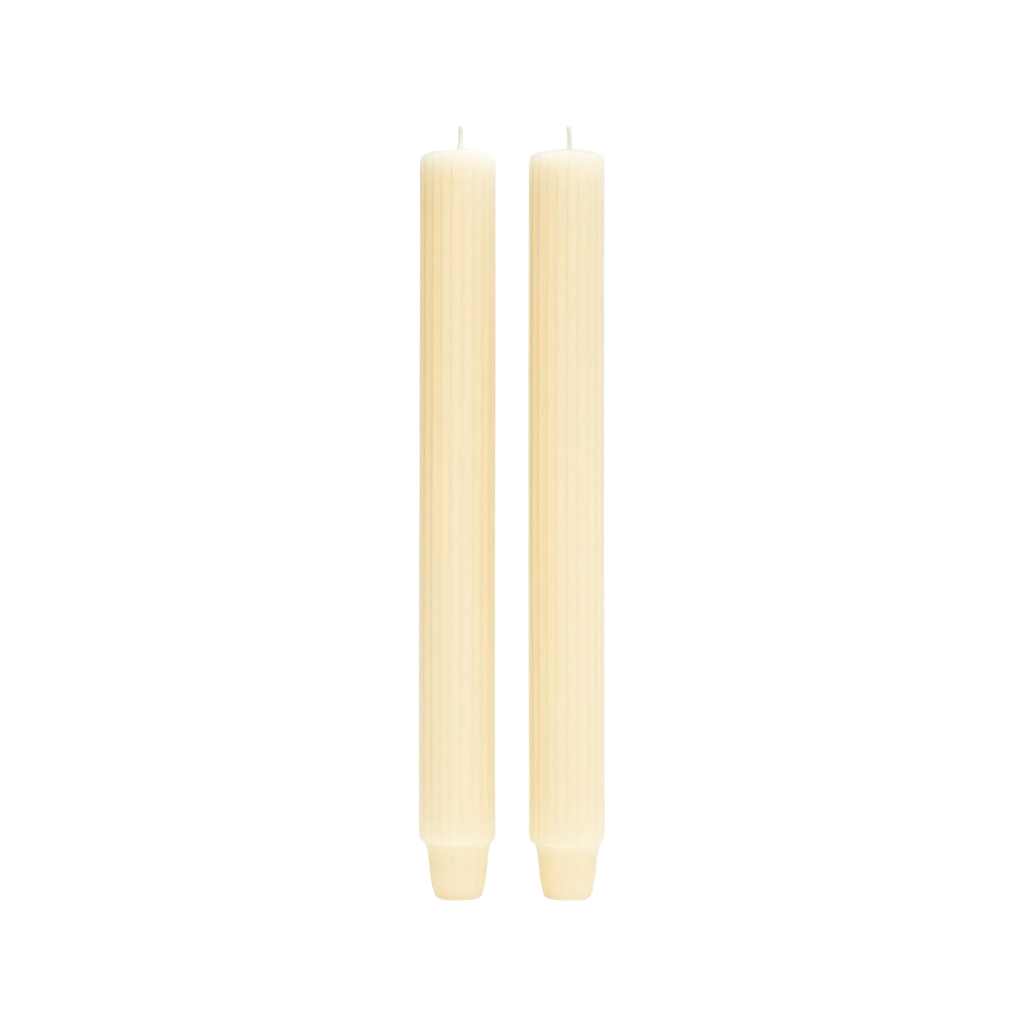 27 cm Corrugated Taper Candles – Set of 2