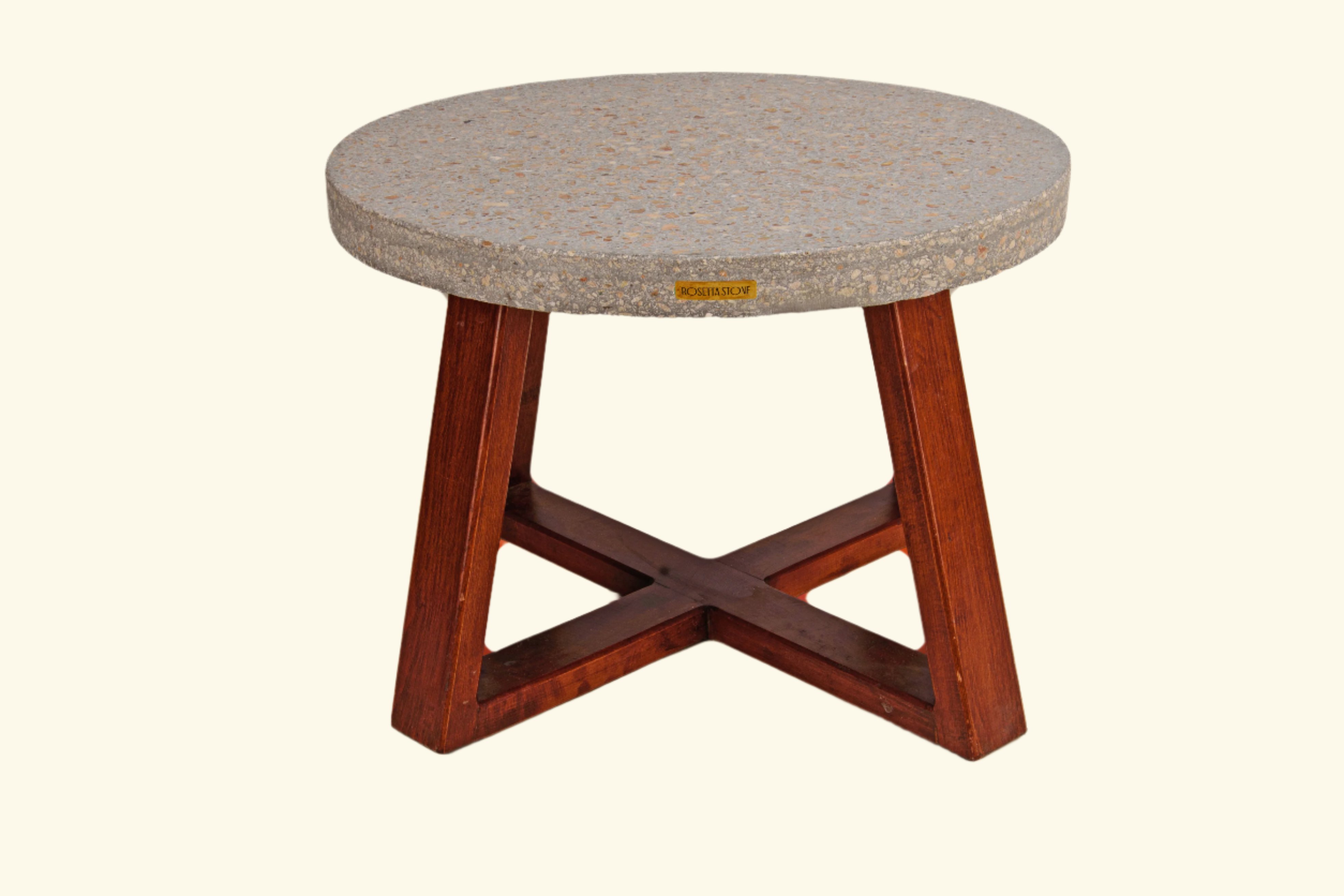 Babi Coffee Table -  Cast Stone Top and Solid Wood Base 21