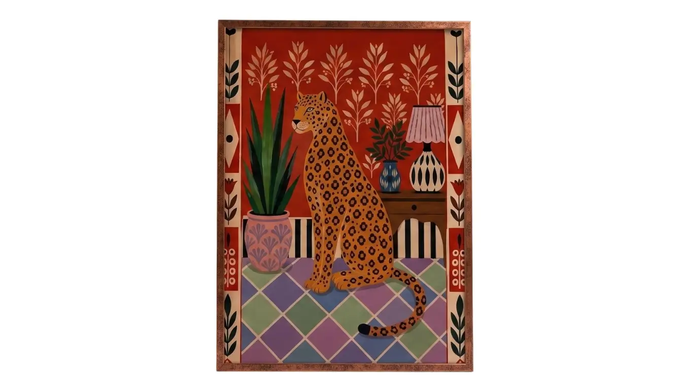 Amber Tiger Wall Art