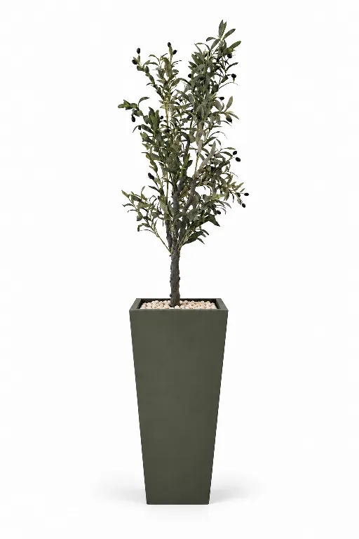 Tall Olive Tree Artificial In Obelisk Pot