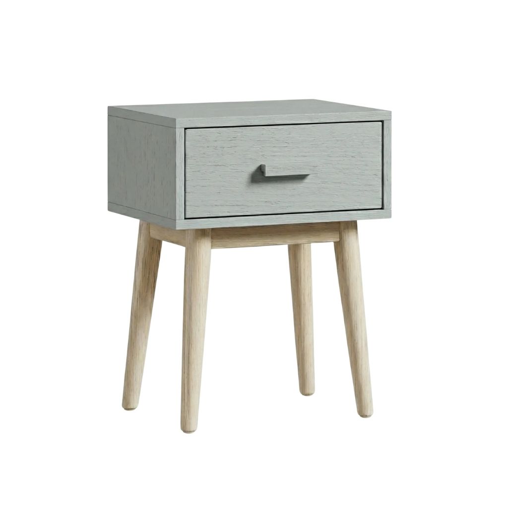 Alba Bedside Table With 1 Drawer & Slanted Legs 17