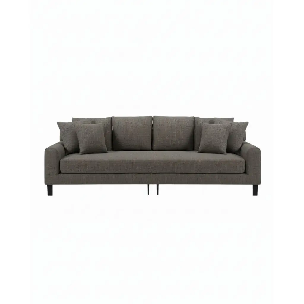 Alenny Three-Seater Couch With Sleek Black Legs