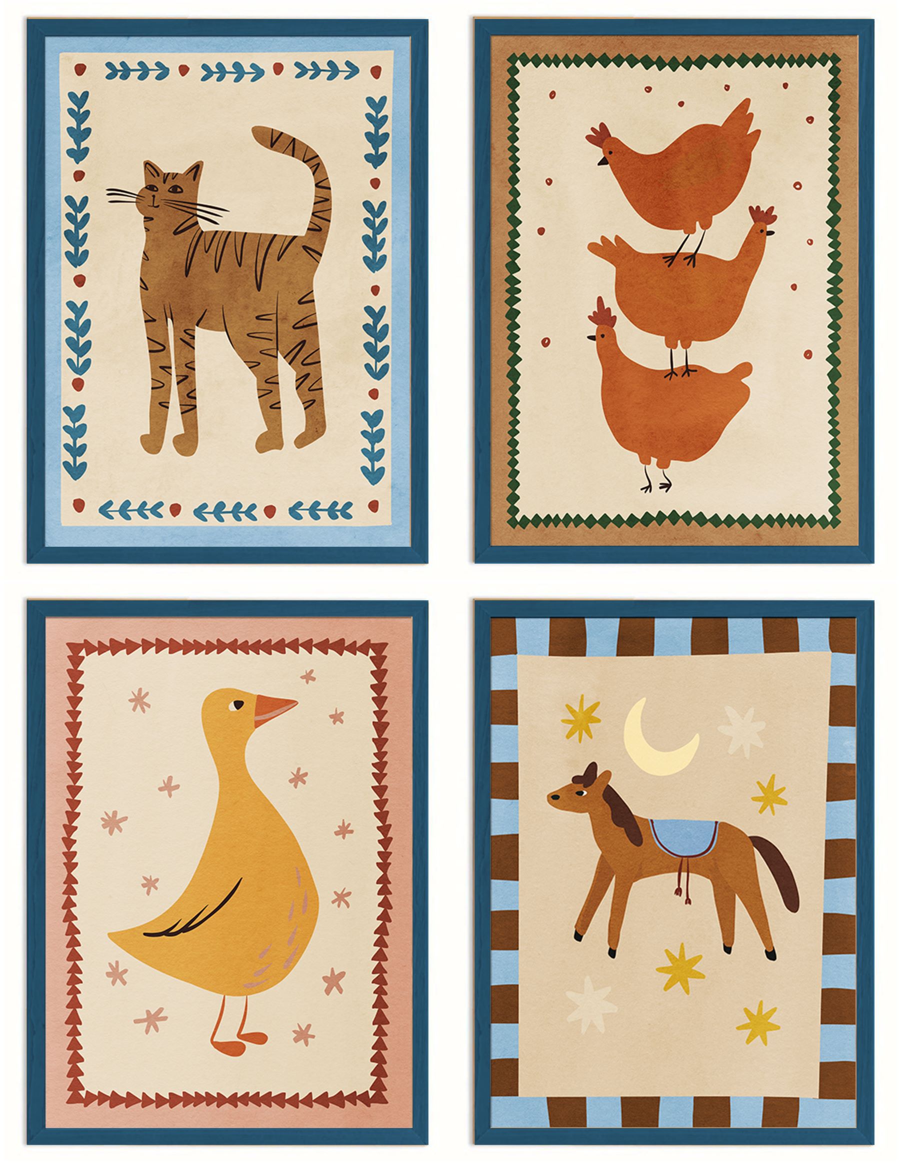 Animals Set of 4 Prints 6