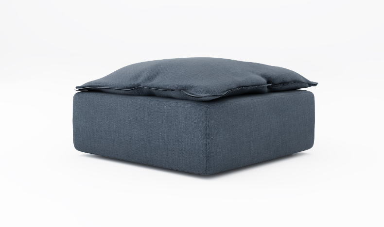 Cloud Haven Footstool - High Quality Upholstery - Square 4