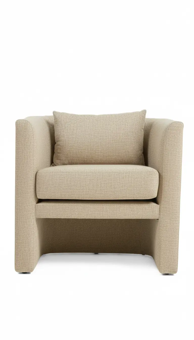 Barrel Upholstered Armchair 10