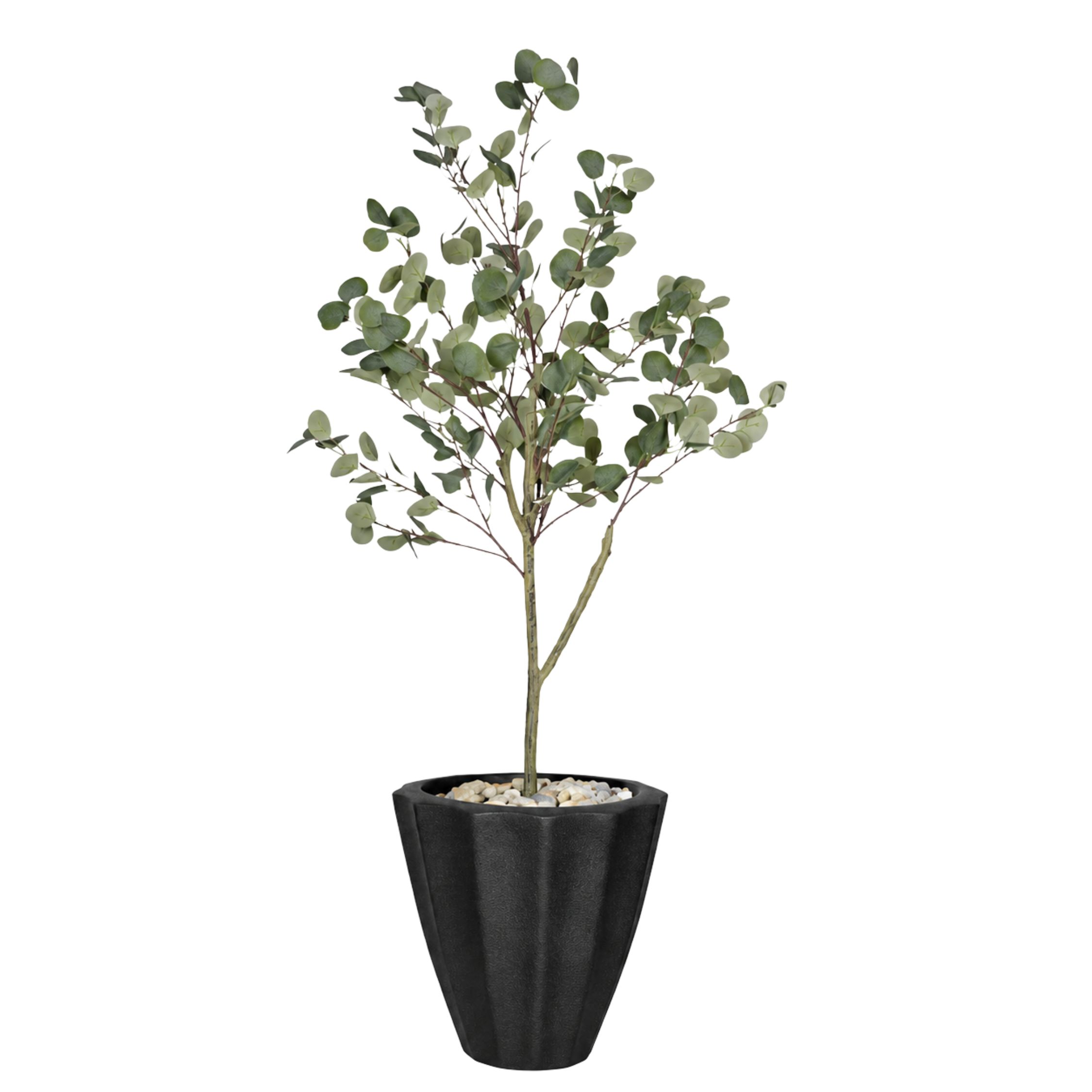 Artificial Eucalyptus Tree in Terrazzo Planter