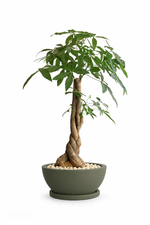 Money Tree Natural Plant In Bowl
