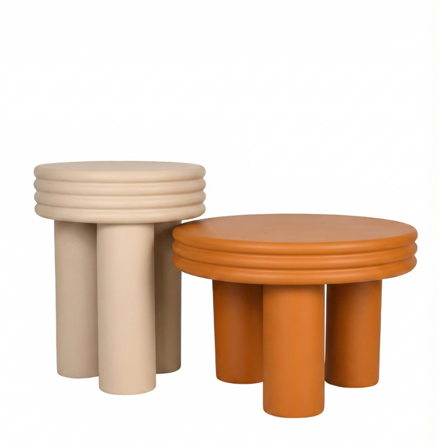 Ridge Fiberglass Side Table Set