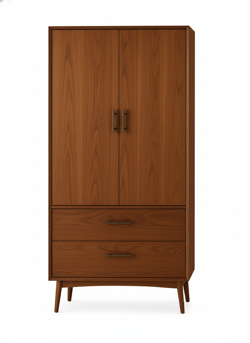 Retro Cupboard - Natural Wood Structure 5