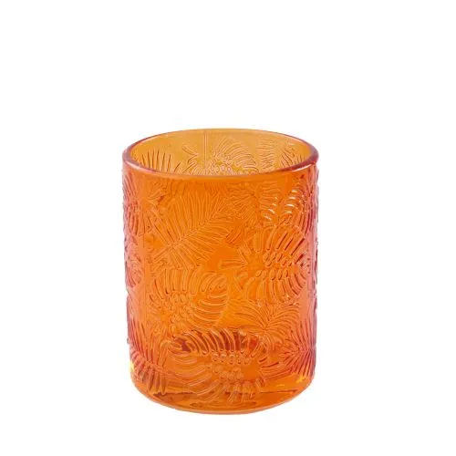 Textured Leaf Glass Jar 6