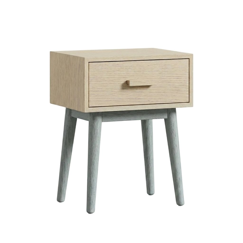 Alba Bedside Table With 1 Drawer & Slanted Legs 8