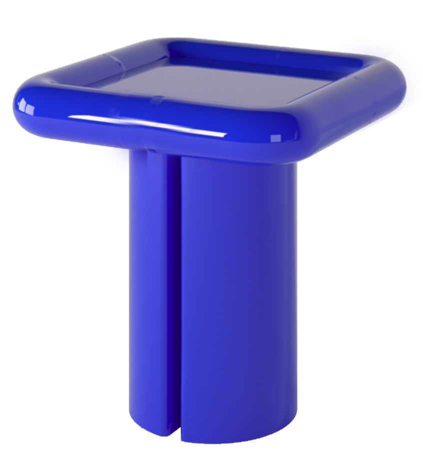 Bare Fiberglass Side Table