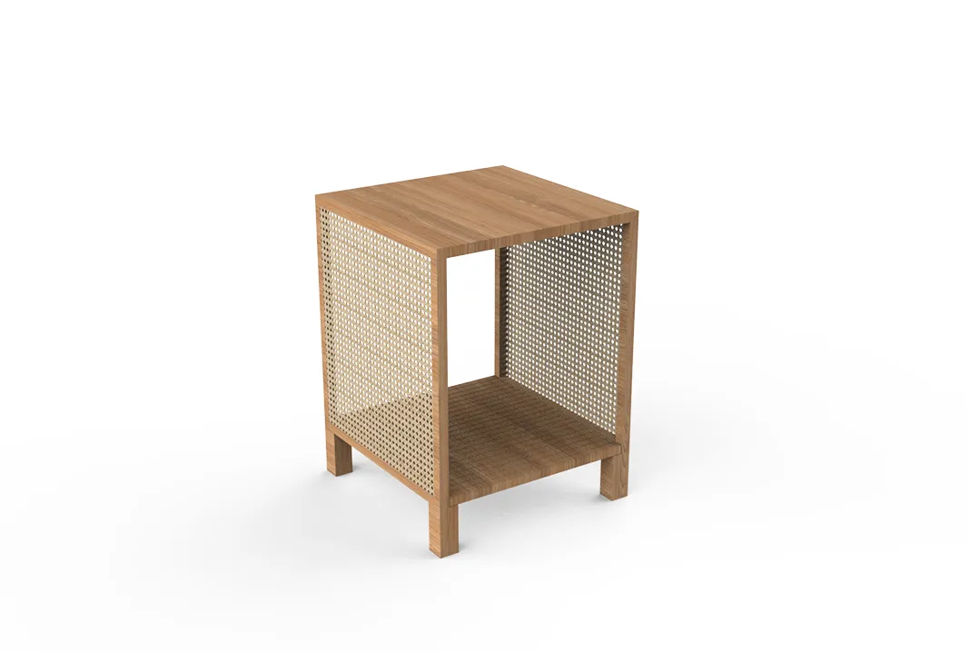 Coral Cane Side Table