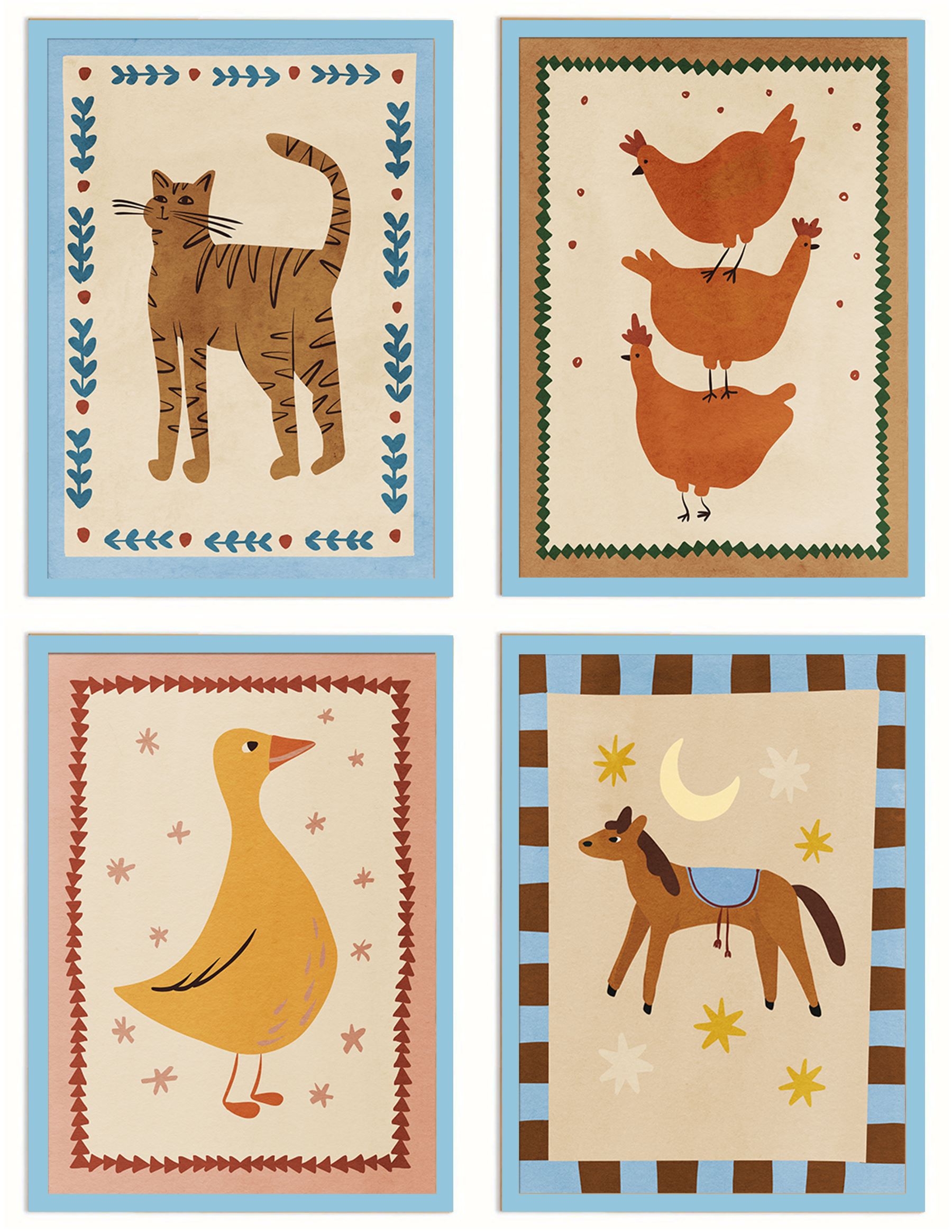 Animals Set of 4 Prints 7