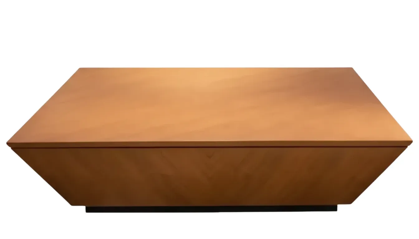 Edge Coffee Table - Walnut Wood With 1 Side Drawer