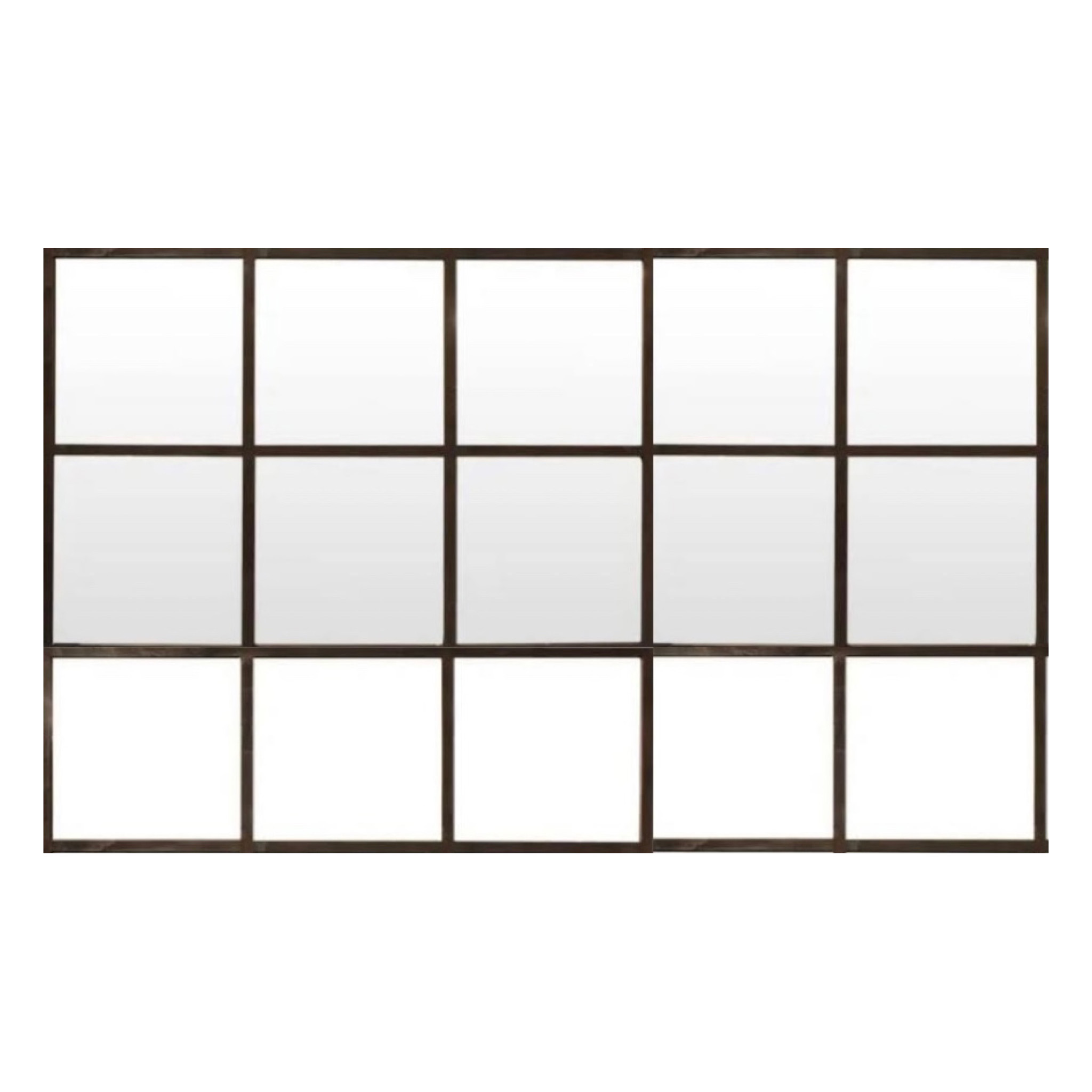 Kyla Industrial Metal Grid Mirror – Square Panels for Bold Wall Décor 2