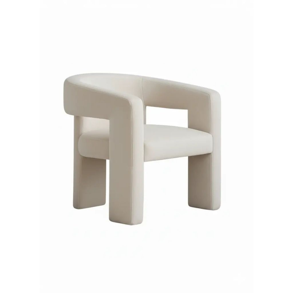 Boucle Fully Upholstered Chair 9