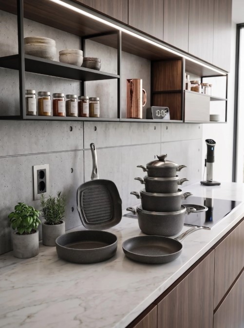 11-Pieces Terynova Granite Cookware Set